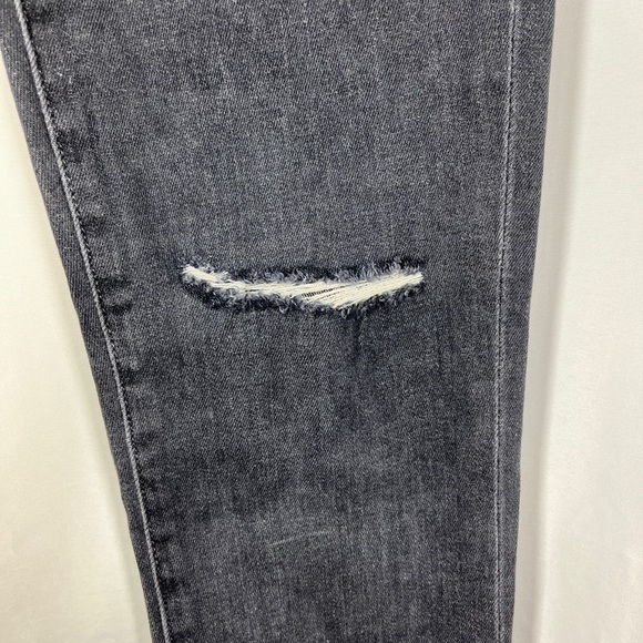 J Brand Low Rise Distressed Skinny Jeans Cropped in Ashes Destruct Grey Size 26 - Picture 7 of 9